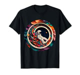 Astronaut In Vibrant Cosmic Swirl T-Shirt