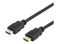 Deltaco Hdmi-1020D-Flex - Hög Hastighet - Hdmi-Kabel Med Ethernet - Hdmi Hane Till Hdmi Hane - 2 M - Svart - Stöd För 4K