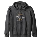 Coffee Cats and Yoga Mats Zip Hoodie