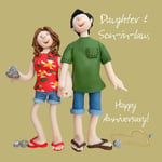 Daughter and Son in Law Anniversary Card, Son-in-Law & Daughter Anniversary Card