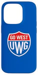 Coque pour iPhone 14 Pro University of West Georgia UWG Wolves Go West Shield Logo