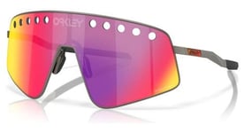 Lunettes oakley sutro ti sweep mat gunmetal   prizm road   ref   oo6025 0338