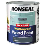 RONSEAL 10 Year Weatherproof 2-in-1 Wood Paint Grey Satin 750ml