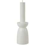 Candleholder Stearinlys L, Hvit