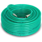 EBERTH Tuyau d'air comprimé pour compresseur (longueur 50 m, raccord rapide 3-8", diamètre intérieur 10 mm, max. 24 bar)