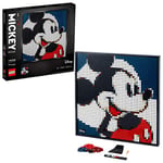 LEGO 31202 Art Disney’s Mickey Mouse Poster, Canvas Wall Décor, Living Room, Bedroom, Office Decoration Ideas, Gift Idea for Him, Her, Mum, Dad, DIY Adult Craft Kits