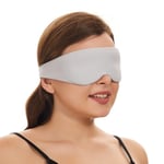 ALASKA BEAR Sleep Mask Headband Design, Blindfold Eye Mask for Women Men 100% Blackout for Meditation Workout Travel, All Sleeping Positions (Pale Grey)