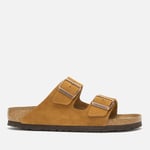 Birkenstock Women's Arizona Slim Fit Sfb Suede Double Strap Sandals - Mink