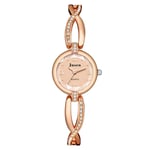 JZDH Women Montres Bracelet de Mode Montres Femmes Ensemble Rose Gold Gold Steel Quartz Montre Femme Diamond Horloge Femelle Montre-Bracelet Montres Décoratives Décoratives pour Femmes (Color : A)