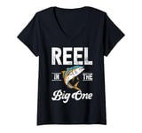 Womens Reel in the Big One Tuna Fishing V-Neck T-Shirt