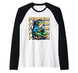 Cute Gaming Frog Pew Video Game Graphic Men Boys Kids Women Raglan Baseball Tee