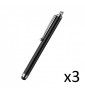 Grand Stylet X3 Pour "Samsung Galaxy A22" Smartphone Tablette Ecrire Universel Lot De 3 - Noir
