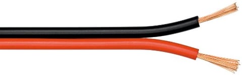 Manax 15089 Câble d'enceinte 100% cuivre OFC Rouge/noir 2 x 0,5 mm 10 m