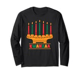 Kinara Seven Candles Principles Of Kwanzaa Happy Kwanzaa Long Sleeve T-Shirt