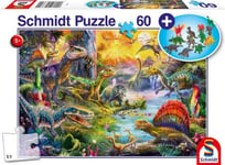 Dinosaurier Pussel & 12 figurer 60 bitar Schmidt