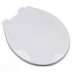 Bath Décor 2F1R6-00 Slow Close Plastic Round Top Mount Toilet Seat with Adjustable Release and Clean Hinge