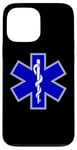 Coque pour iPhone 13 Pro Max Star of Life Canne à pêche d'asclépius EMT PARAMEDIC MEDIC