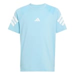 adidas Garçon All Sports NXT Tee, Bright Cyan/White, 7-8 Years