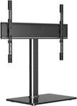 Support Tv Sur Pied Tv Universel Pour Tv De 37 À 65,70,75"" Jusqu'À 45 Kg, Hauteur Réglable Support Tv Avec Base En Verre Trempé Max.Vesa 600X400Mm Ts203