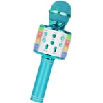 Urban Spec Bluetooth Karaoke Mic w LED Speaker Lights Blue