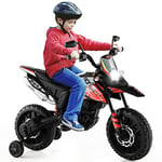 COSTWAY Aprilia Moto Électrique pour Enfants 3-8 Ans avec Musique & Lumière, Voiture Électrique Enfants avec 2 Roues d'Entraînement, Vitesse 5,5-6 km/h, Charge 30KG, 106,5 x 56 x 80CM…