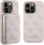 Guess  Guess Gubpm5p15l4gemgp Apple Iphone 15 Pro Hardcase + Powerbank 5000Mah Magsafe 4G Metal Logo Różowy/Pink