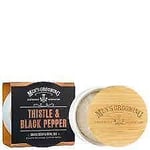 Scottish Fine Soaps Thistle & Black Pepper Shave Soap In Bowl 100g