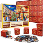 Jigsaw-pussel Adventskalender 2024, 1008 bitar 24 dagar till jul nedräkning Adventskalender Jigsaw-pussel