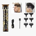 HealthyMoov tondeuse à cheveux HOMME portable rechargeable USB qualité professionnelle soin domicile salon de coiffure (Premium or noir)