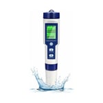 Testeur ph Electronique, Testeur Eau Piscine 5 en 1 avec Rétro-éclairage, PH/TDS/EC/Salinité/TempmèTre avec atc, ph Metre Haute Précision de