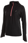 ASICS Women's Running Hoodie (Size 2XS) Fuji Trail 1/2 Zip Black Logo Top - New