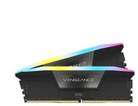 CORSAIR VENGEANCE RGB DDR5 RAM 96GB (2x48GB) 6400MHz CL32 Intel XMP iCUE Compatible Computer Memory - Black (CMH96GX5M2B6400C32)