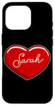 iPhone 16 Pro Hand Drawn Heart Sarah - First Name Hearts I Love Sarah Case