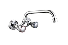 DP Bath Sauco - Robinet Mitigeur mural de cuisine 15cm, chromé