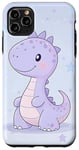 Coque pour iPhone 11 Pro Max Dinosaure violet ciel étoilé