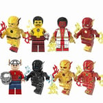 8 st Superhjälte The Flash Actionfigurer Byggklossar Leksakssats Stridshjälte Karaktärsfigurer Samlarobjekt för Barn