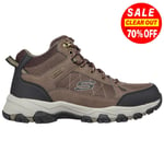 Skechers Selmen Melano Mens MEMORY FOAM Trail Hiking Walking Terrain Boots Brown