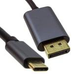 USB Type C to DisplayPort 8K 60Hz 4K 120Hz PC Laptop TV Monitor Video Cable 1m [1 metres]