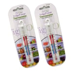 2 Pack Fridge Freezer Thermometer Temperature Checker Hanging Hook Kitchen