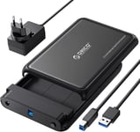 Boîtier Disque Dur 3,5 Externe USB 3.0 vers SATA Disque Dur 3,5 2,5 Pouces HDD SSD Supporte UASP 5Gbps jusqu'à 20 to, Alimentation 12V / 2A Inclus (DDL35-U3)