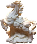 JYKFJ Blanc Ivoire écrou Feng Shui Statues du Zodiaque Chinois Accessoires de décoration pour la Maison et Le Bureau Figurine sculptée à la Main 1019 (Couleur: Cheval)