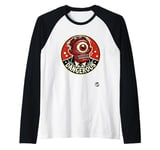 Dangerous! One-eyed creature in a suit, the monster Cyclops Raglan Baseball Tee