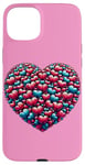 iPhone 15 Plus Cute Heart with Flowers and Hearts for Valentine's Day Case