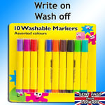 Washable Felt tip Pens Markers Colouring colour kid friendly 10 x Water Colours