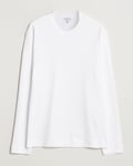 Sunspel Heavyweight Mock Neck Long Sleeve T-Shirt White