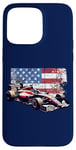 iPhone 15 Pro Max Vintage Auto Racing Car American Flag 4th of July, Auto Race Case