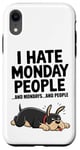 Coque pour iPhone XR Grumpy Dog I Hate Monday People Funny Pet Lover Humour