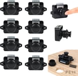 Lot de 10 boutons poussoir Catch Door Lock pour camping-car,armoire,cabinet Lock Catch Verrou de porte d'armoire,serrure de meuble,serrure pour Motorhome Caravan Van RV Camper(noir)(Q1279)