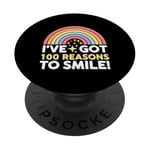 100th Day of School I've Got 100 Reasons To Smile PopSockets Adhesive PopGrip