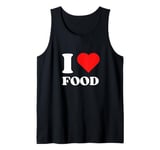 I Love Food I Heart Food Y2k Red Heart Food Lover Tank Top